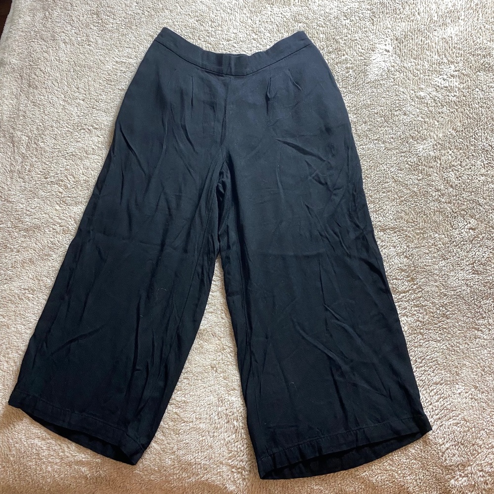 Women’s APT. 9 Black High-Waist Wide Leg Culotte Pant XS